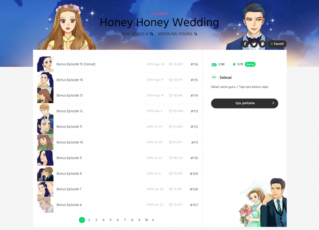 Line Webtoon - Menikah dengan Guru di Honey Honey Wedding