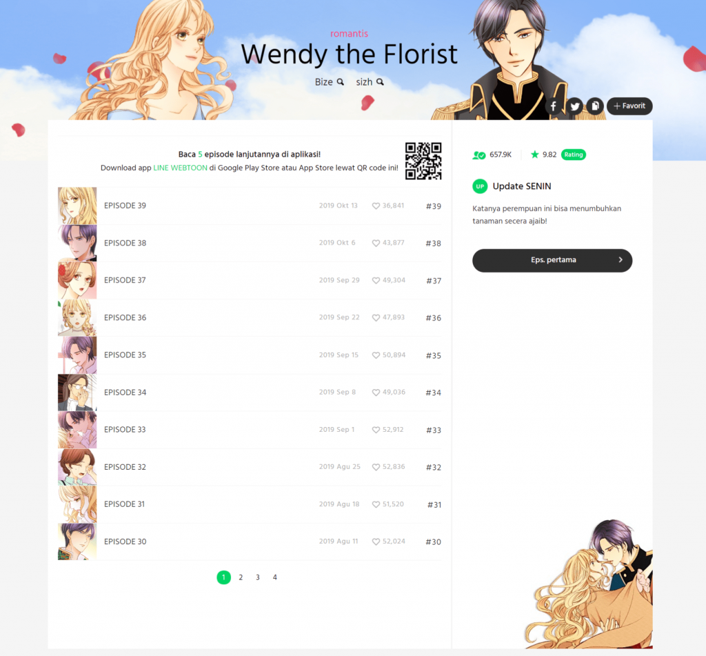 Line Webtoon - Wendy the Florist